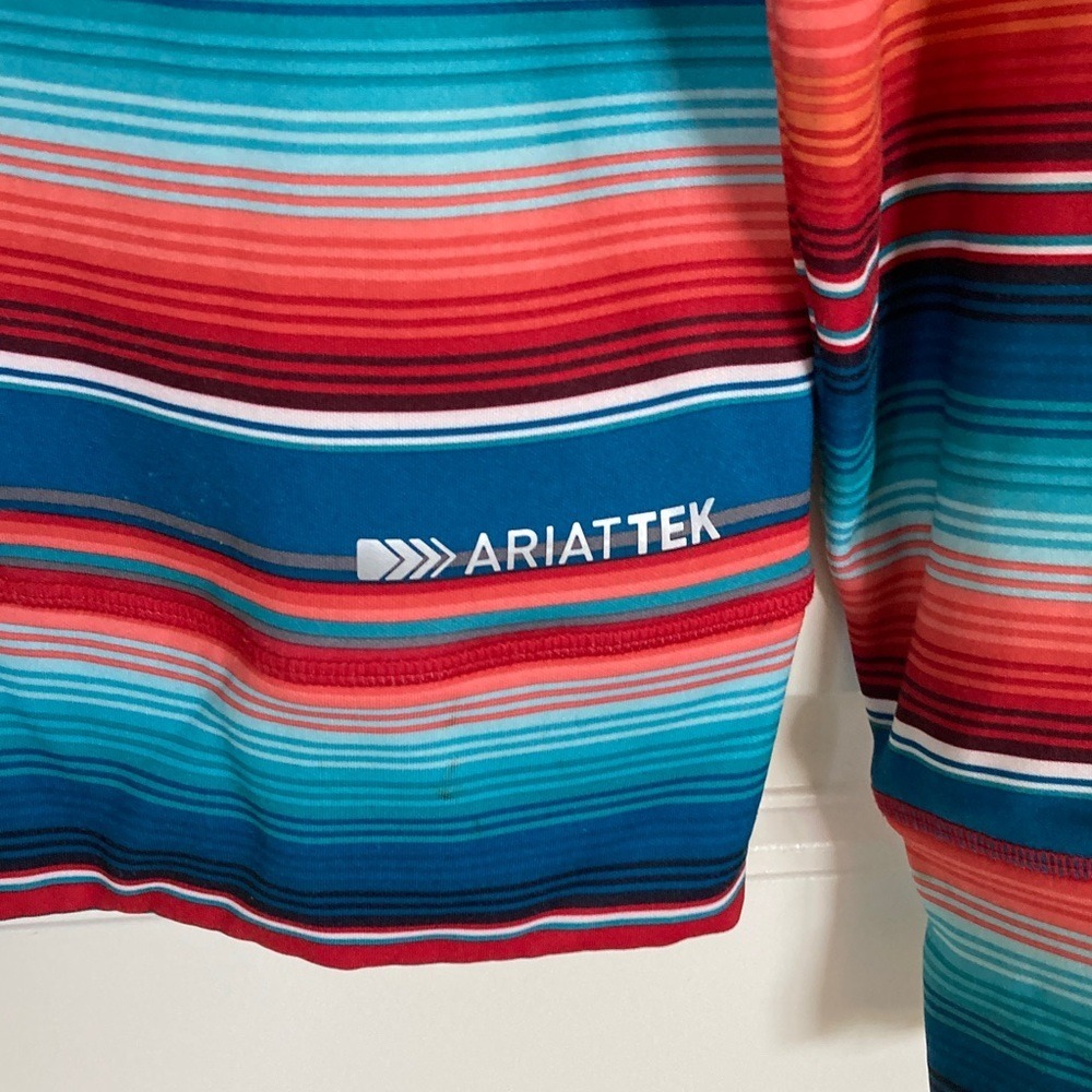 AriatTEK Mens Cold Series Striped Hoodie Size Small Vibrant Colors Performance - Picture 11 of 12